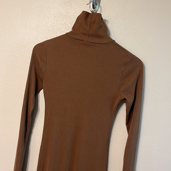 Eterne Long Sleeve Turtleneck Maxi Dress in Earth - Picture 5 of 8